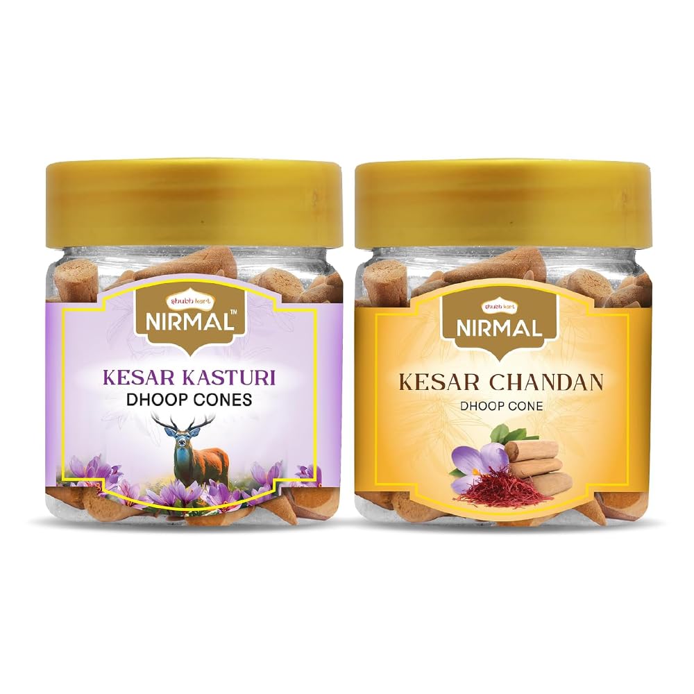 Shubhkart Nirmal Kesar Chandan & Kesar Kasturi Bambooless Dhoop